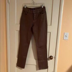 NYDJ Brown Straight Leg Jeans Everyday Essential
